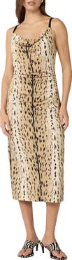 Diane von Furstenberg Claudi Animal Print Silk Slipdress