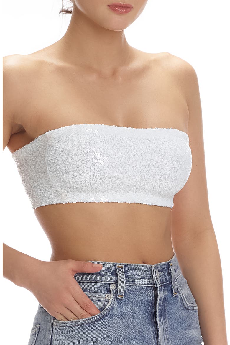 Sequin Bandeau, Main, color, WHITE