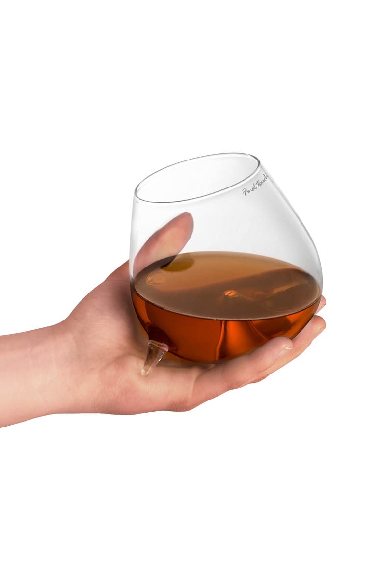FINAL TOUCH Relax Cognac Glasses, Set of 2, Alternate, color, Clear