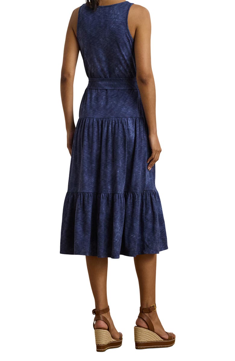 Lauren Ralph Lauren Cotton & Modal Tiered Tank Dress, Alternate, color, Blue Multi