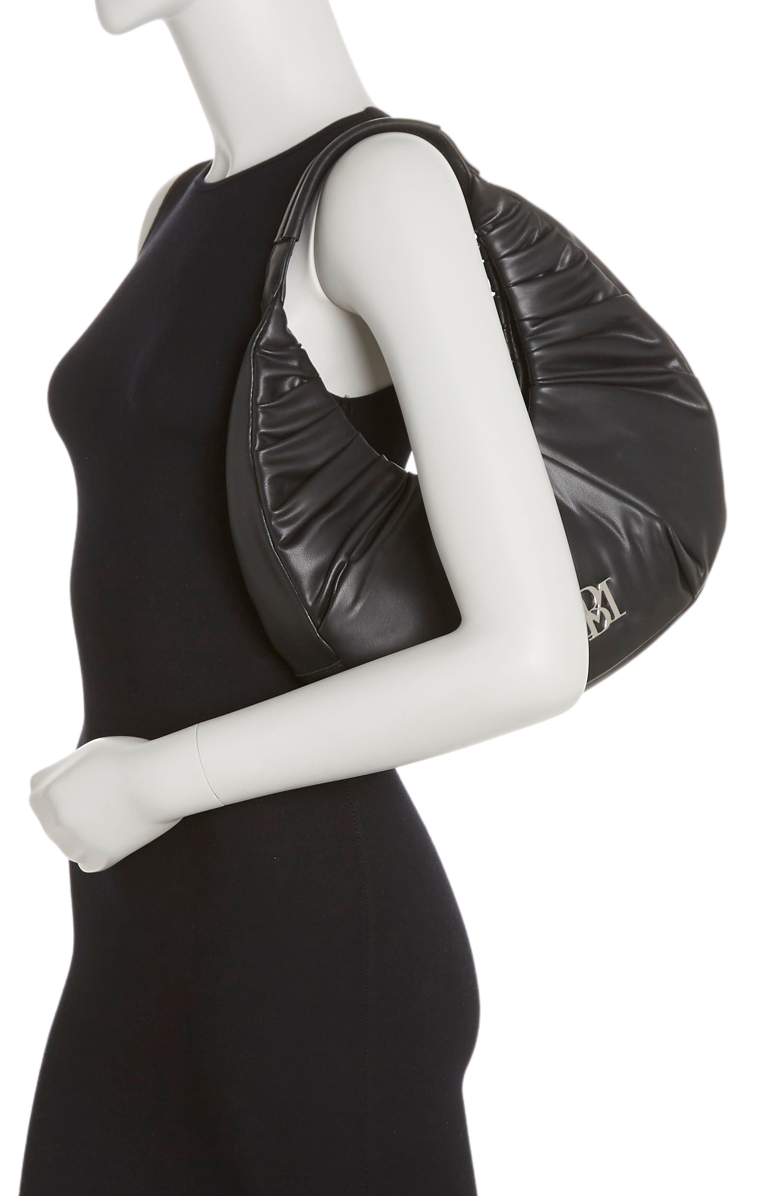 Badgley Mischka Collection Ruched Crescent Shoulder Bag, Alternate, color, 