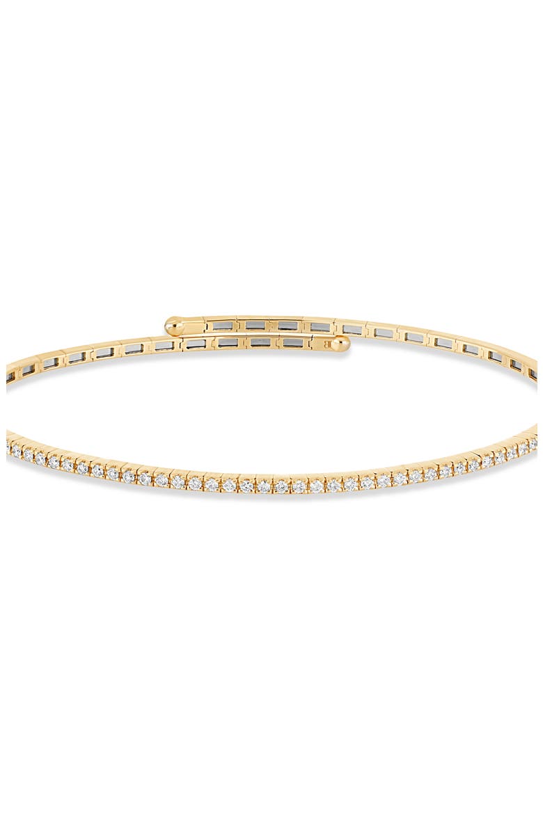 18K Gold Bardot Diamond Coil Cuff Bracelet (Online Trunk Show), Alternate, color, YELLOW