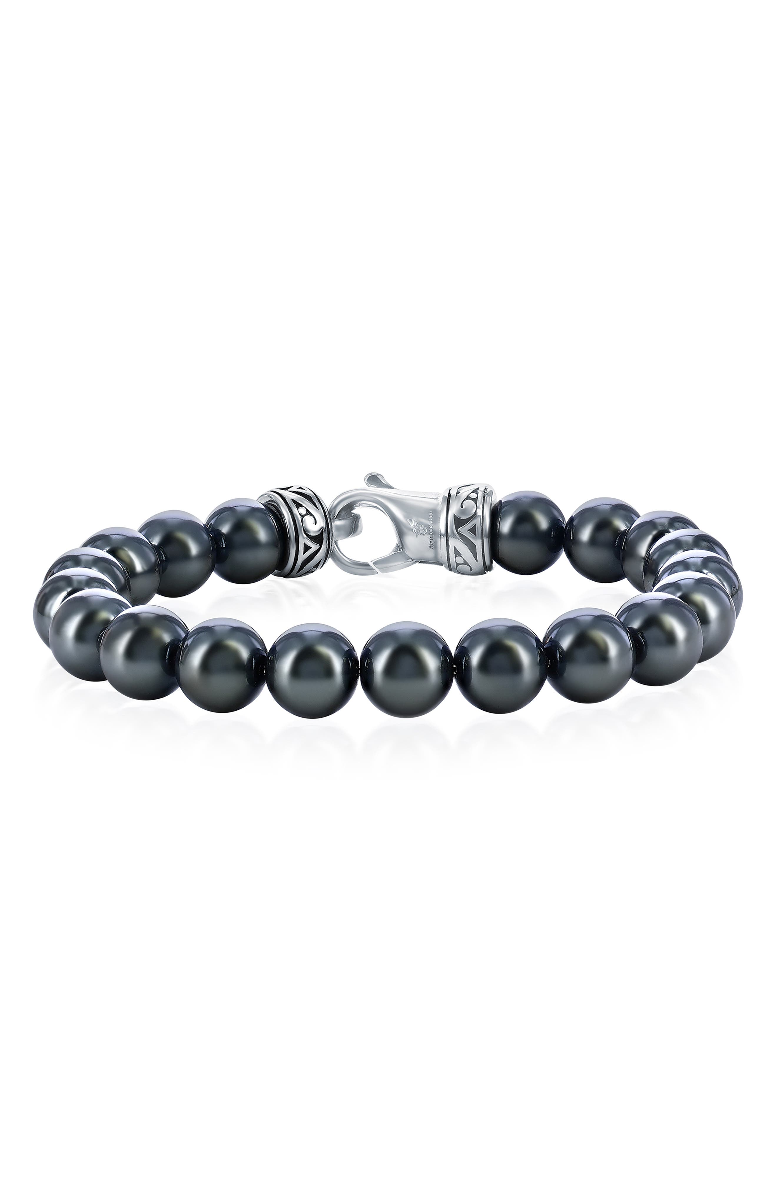 BLACKJACK Men's Beaded Bracelet