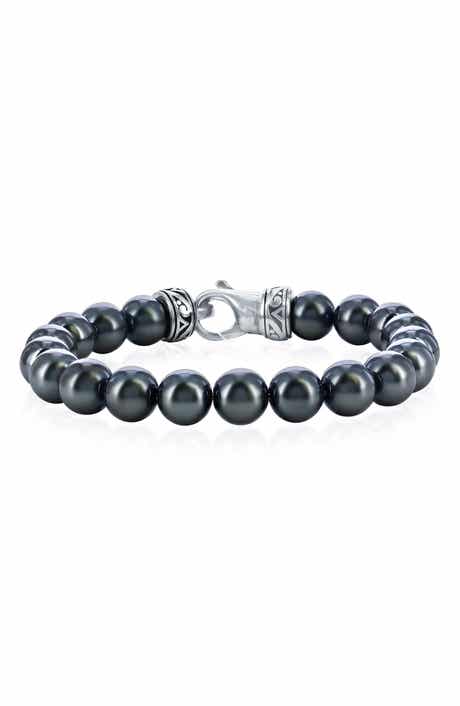 BLACKJACK Men's Beaded Bracelet