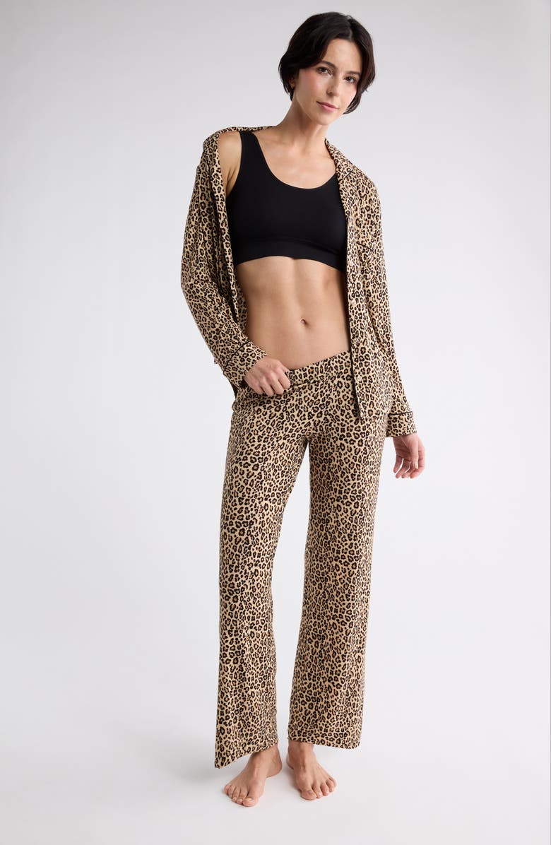 NORDSTROM RACK Tranquility Long Sleeve Shirt & Pants Pajamas, Alternate, color, Beige Sand Animal Multi