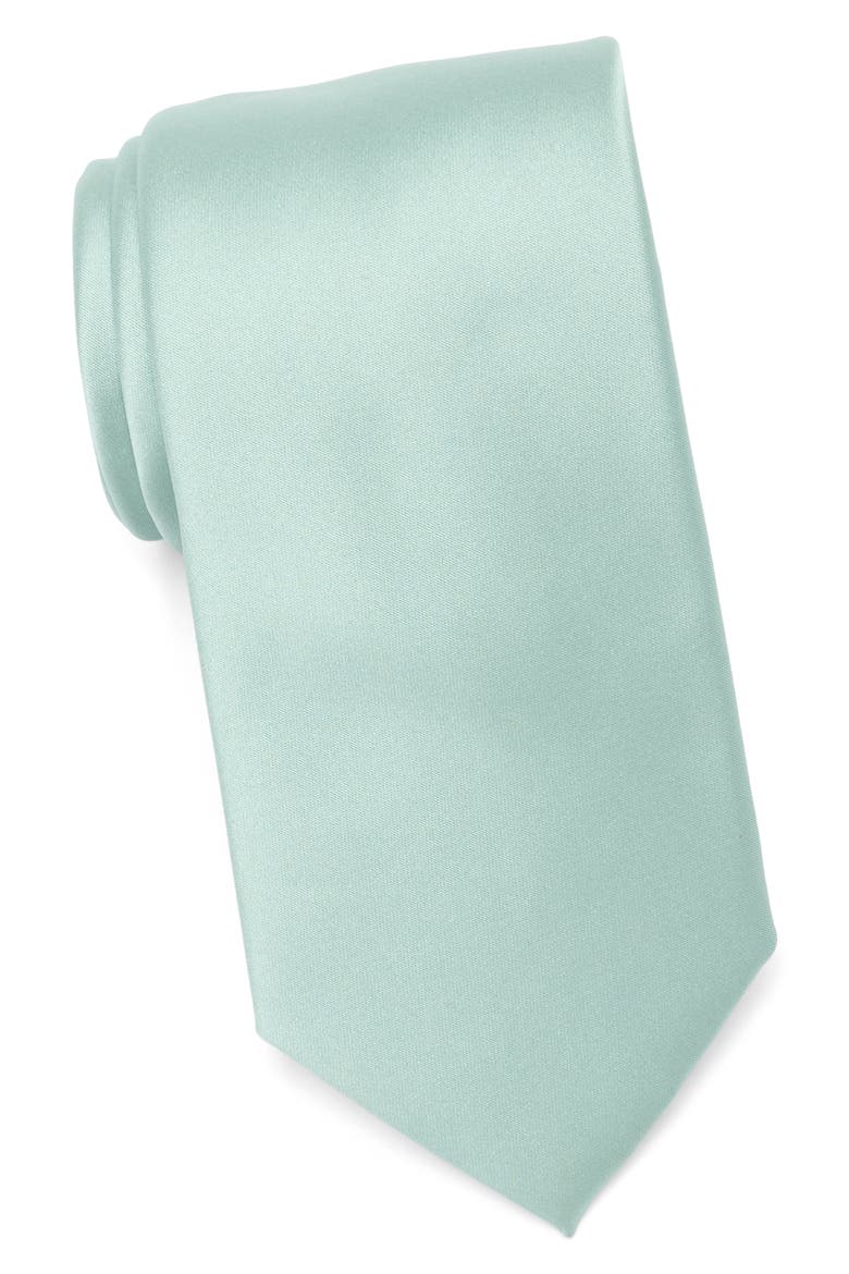Solid Satin Tie, Main, color, MINT