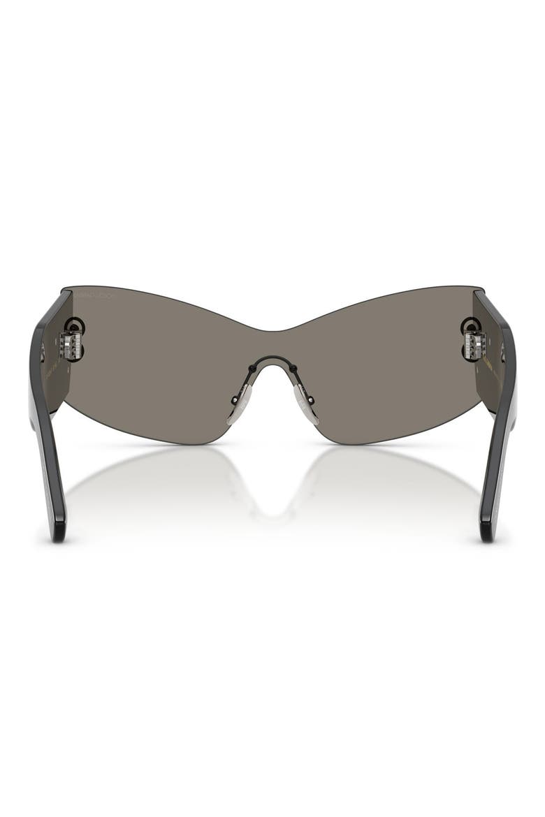 142mm Cat Eye Sunglasses, Alternate, color, BLACK / LIGHT GREY SILVER