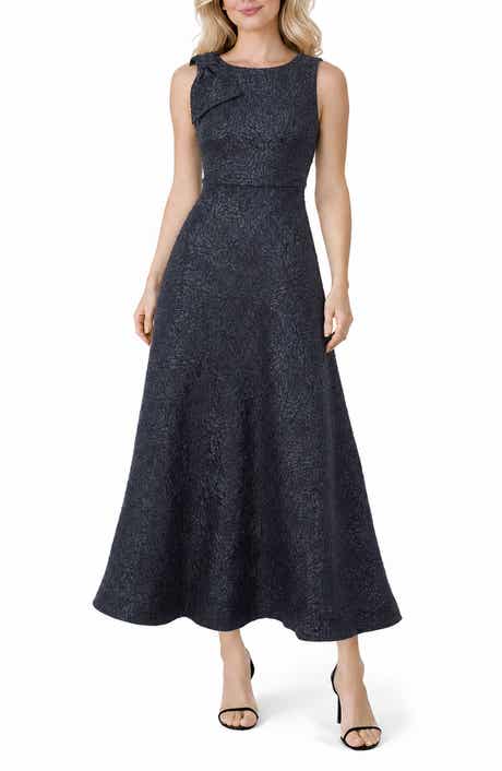 Jacquard Flower A-Line Gown