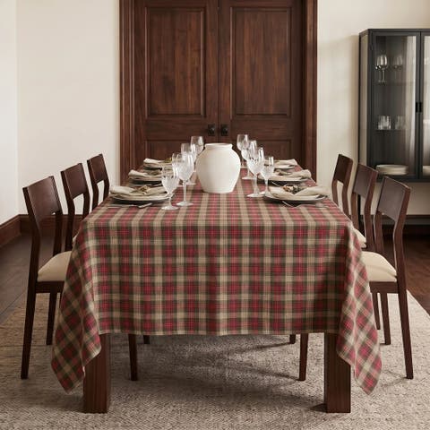 Linen Tablecloth - Hunter's Plaid
