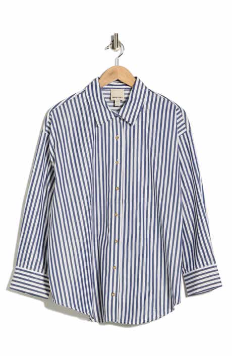INDUSTRY REPUBLIC CLOTHING Stripe Metallic Button-Up Shirt