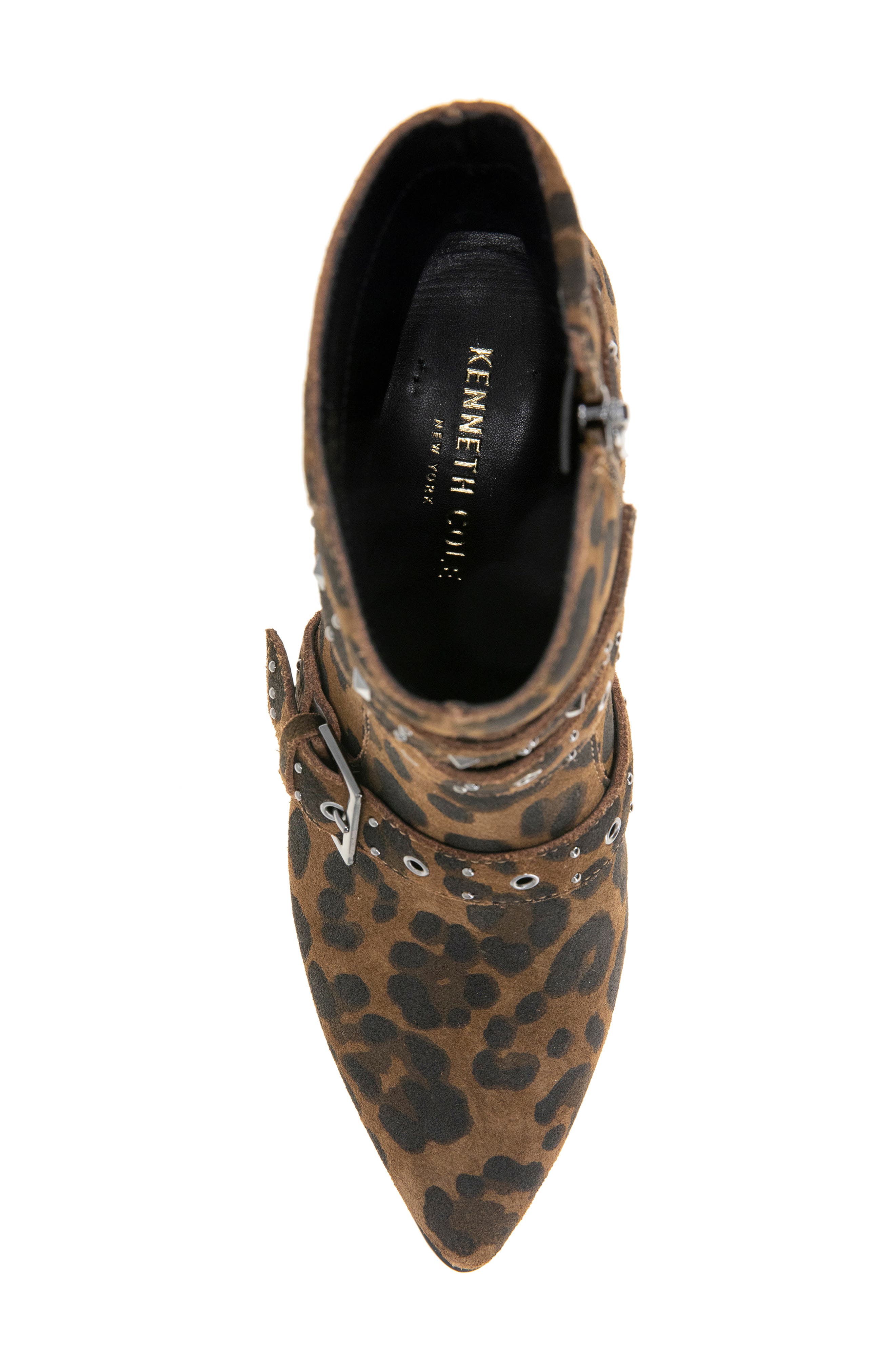 Cheyenne Stud Bootie, Alternate, color, LEOPARD SUEDE