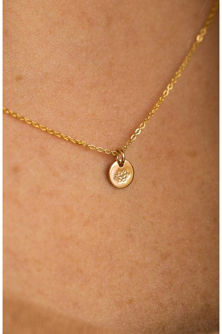 July Birth Flower Necklace, Alternate, color, Gold Filled