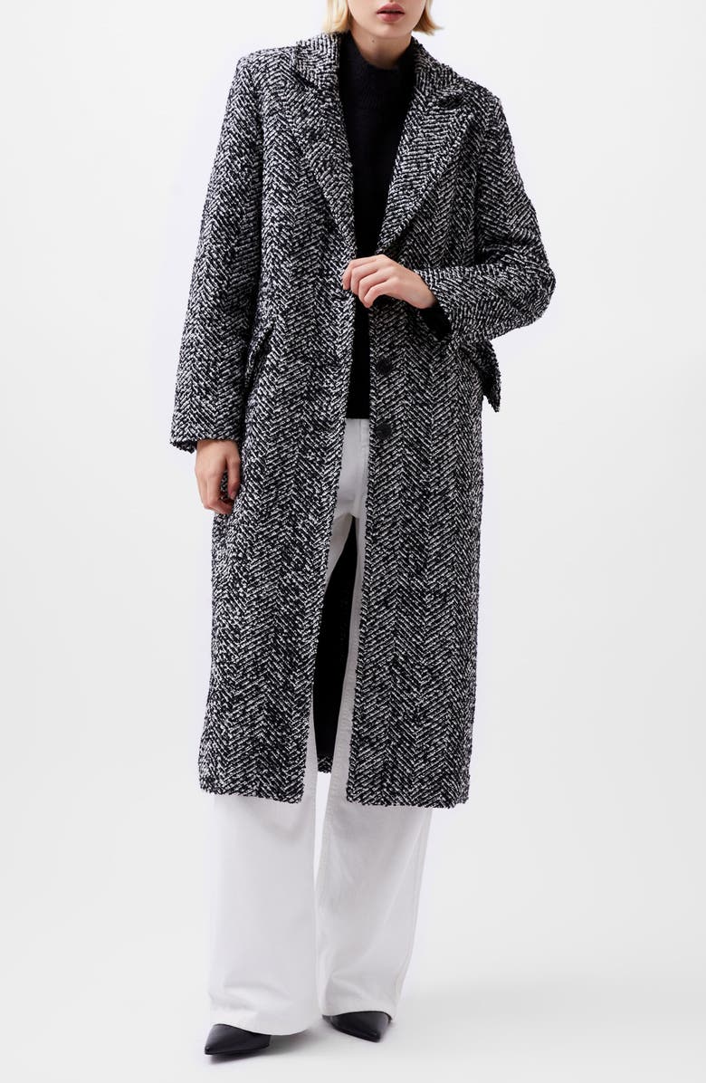 French Connection Chantelle Herringbone Coat, Main, color,
