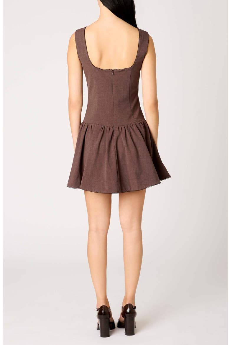 Cabaello Minidress, Alternate, color, BROWN