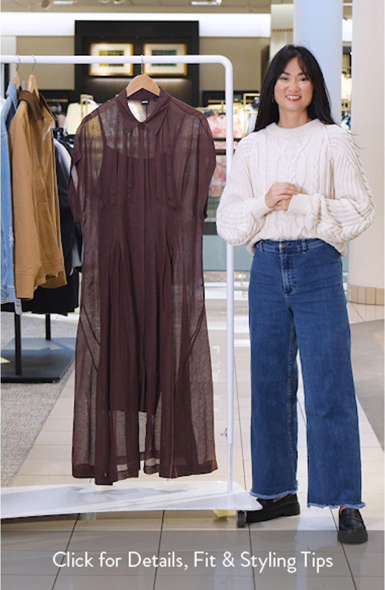 Davinata Sheer Pleat Shirtdress, sales video thumbnail