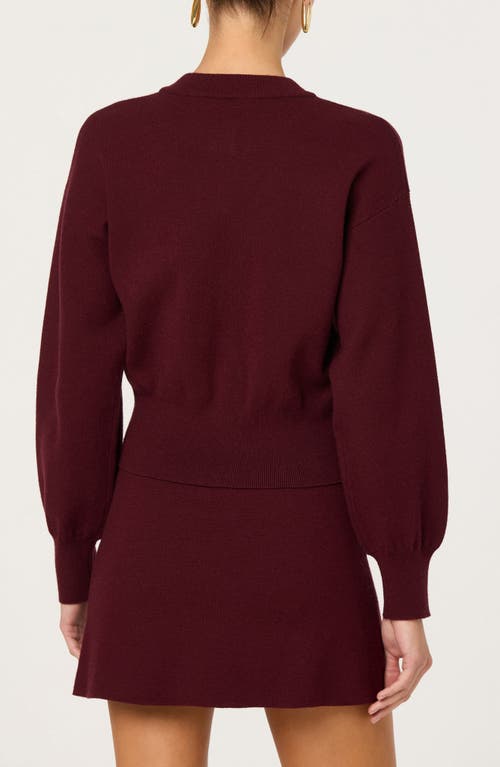Astr The Label Aryn Cardigan In Burgundy