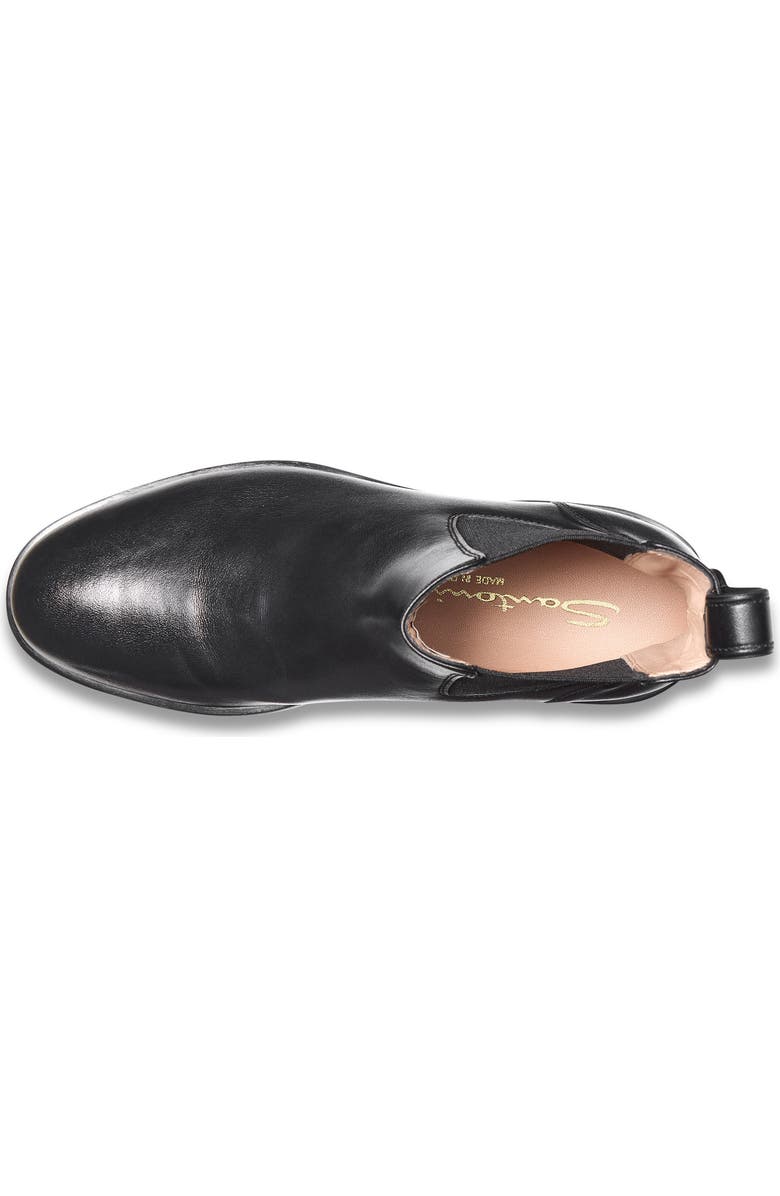 Santoni Women's Leather Chelsea Boot, Alternate, color, Black