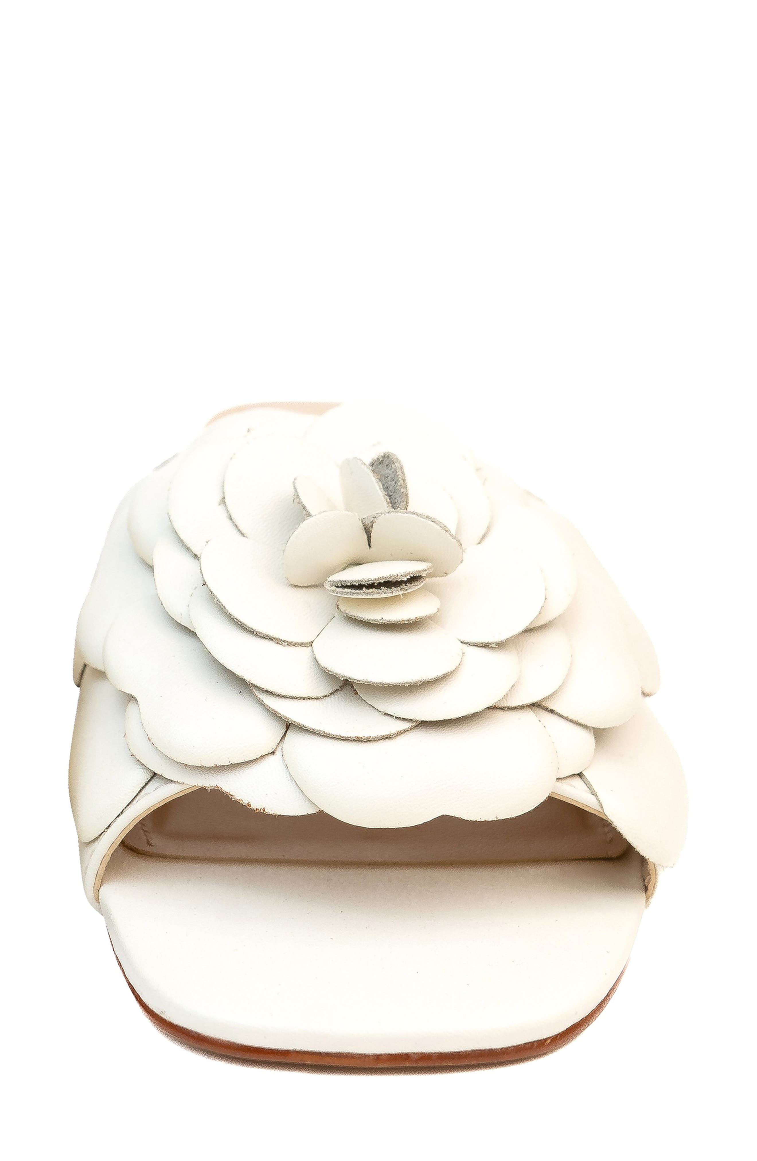 Rose Floral Slide Sandal, Alternate, color, BEIGE