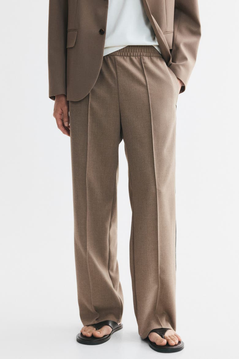 Relaxed-fit Pants, Alternate, color, Light brown/striped