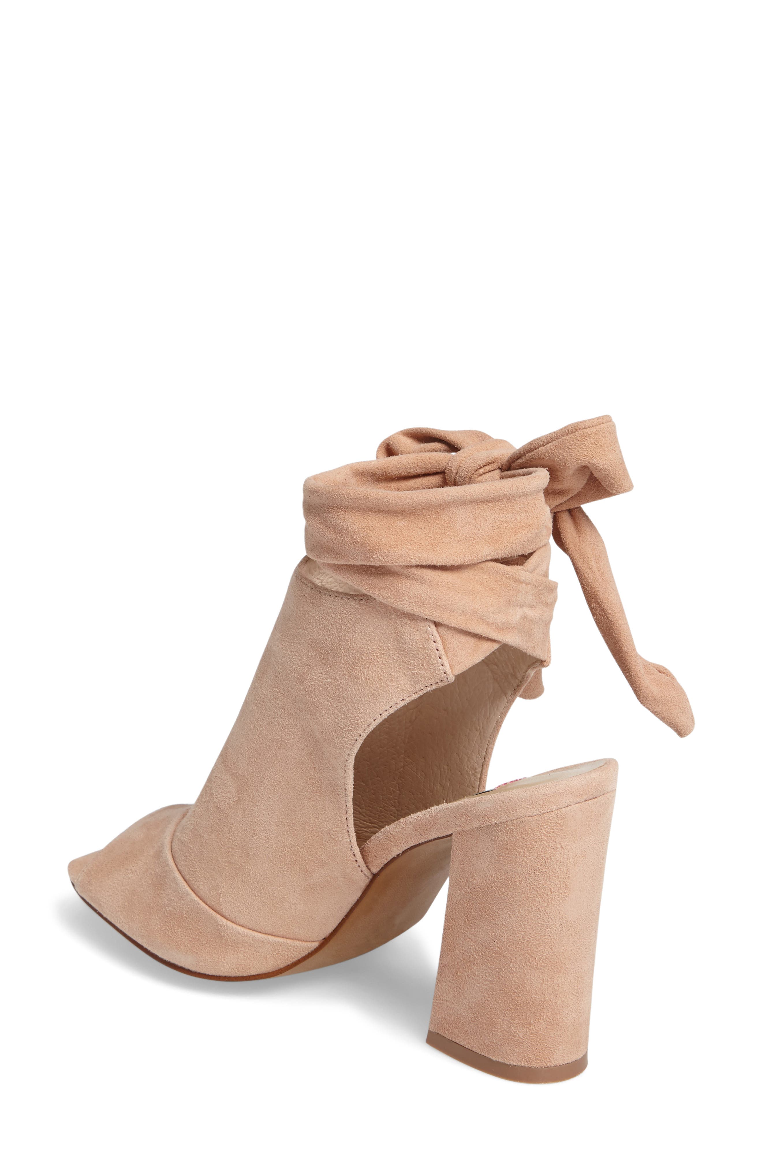 Leeds Peep Toe Bootie, Alternate, color, SAND SUEDE