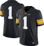 Nike Men's Nike #1 Black Iowa Hawkeyes Game Jersey