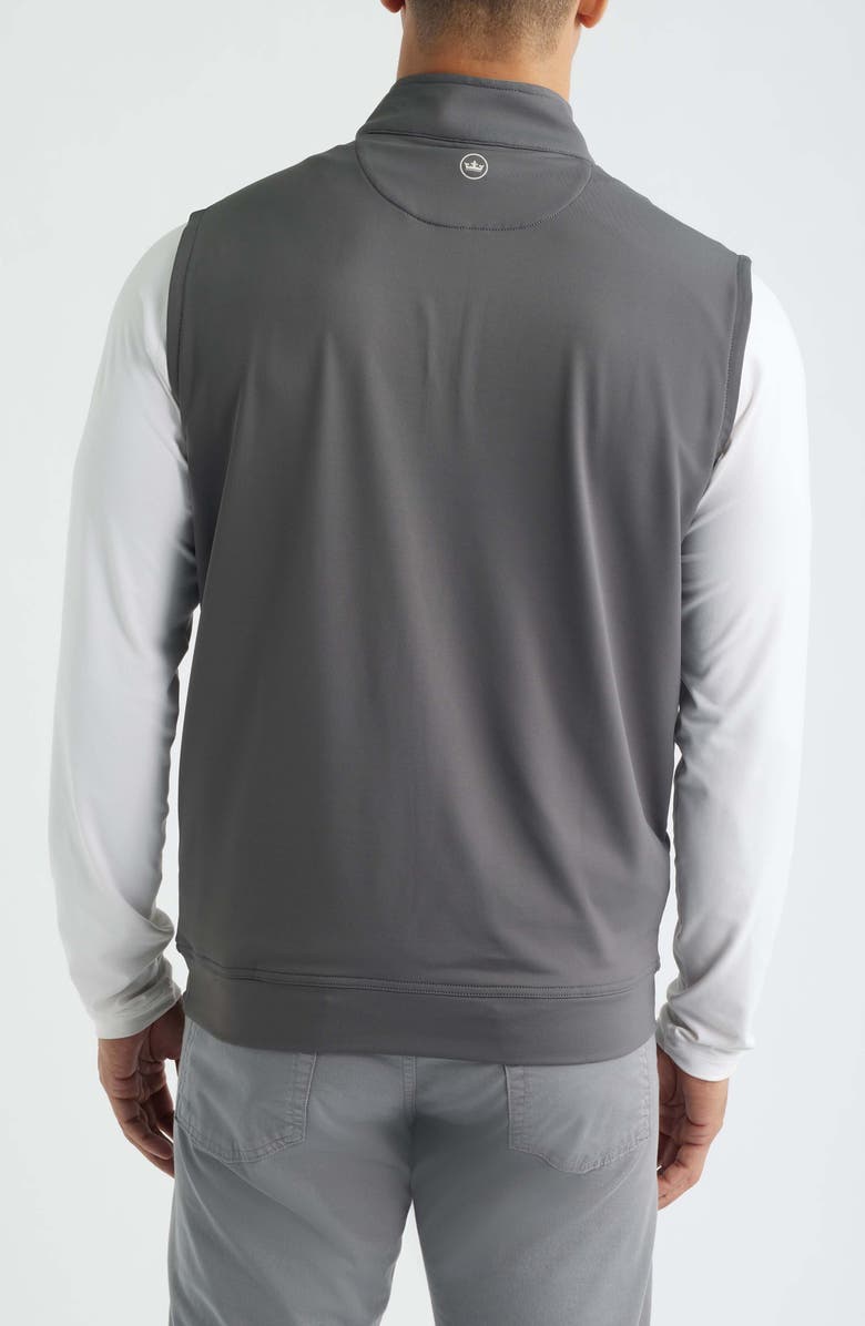 Peter Millar Galway Performance Quarter Zip Vest, Alternate, color, Iron