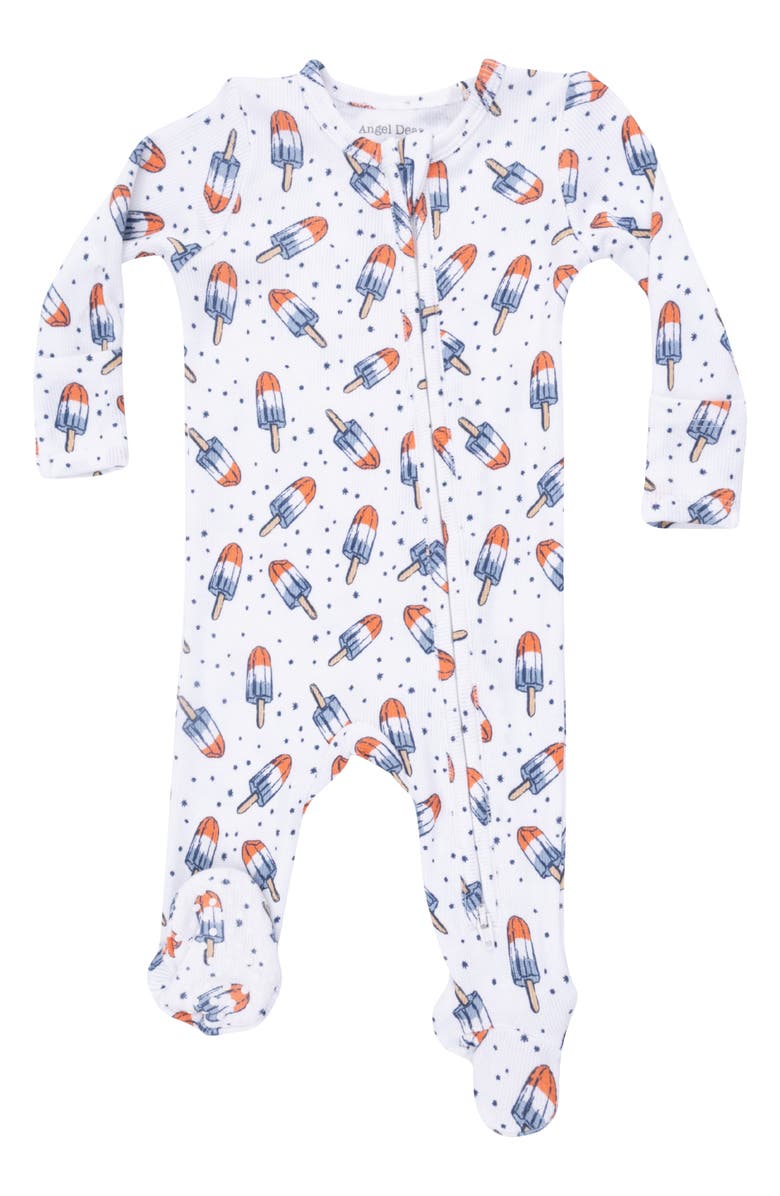 Angel Dear Popsicle Print Two-Way Zip Footie, Main, color, 