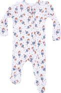 Angel Dear Popsicle Print Two-Way Zip Footie