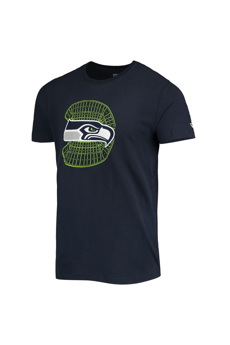 Men's New Era College Navy Seattle Seahawks Stadium T-Shirt, Alternate, color, Navy