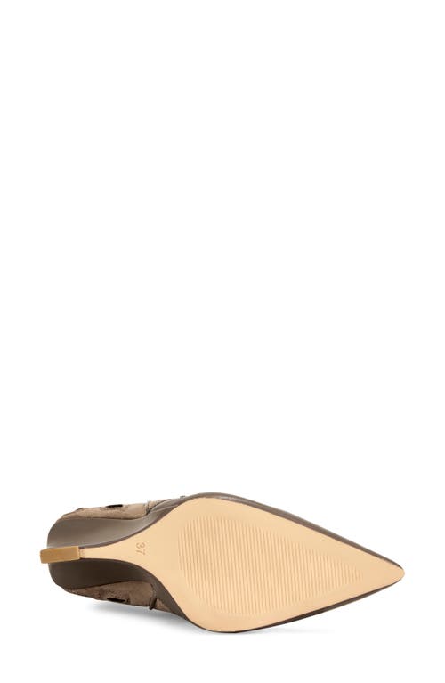 Azalea Wang Talayah Western Wedge Bootie In Brown
