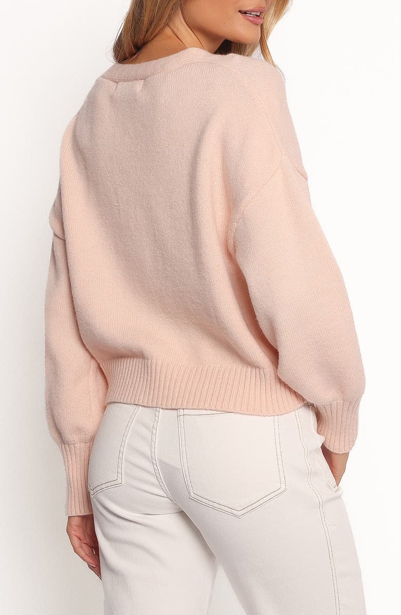 Petal & Pup Isabel V-Neck Cardigan, Alternate, color, Pale Pink