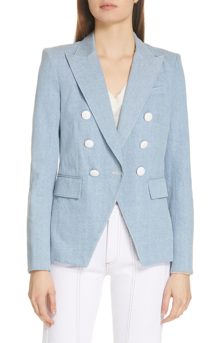 Veronica Beard Miller Denim Dickey Jacket, Main, color, 