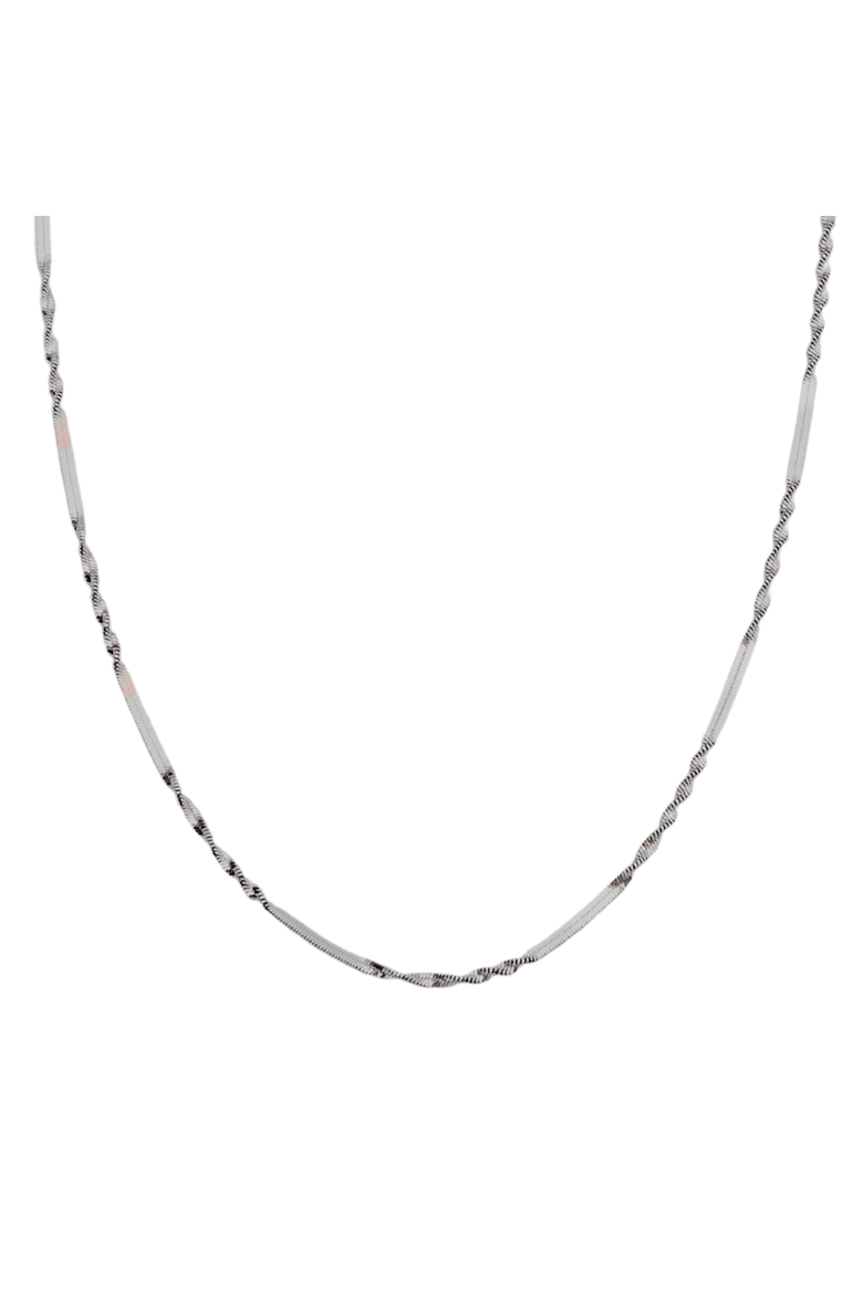 Half Twisted Sterling Silver Chain Necklace, Main, color, Silver