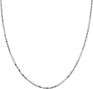 Spero London Half Twisted Sterling Silver Chain Necklace