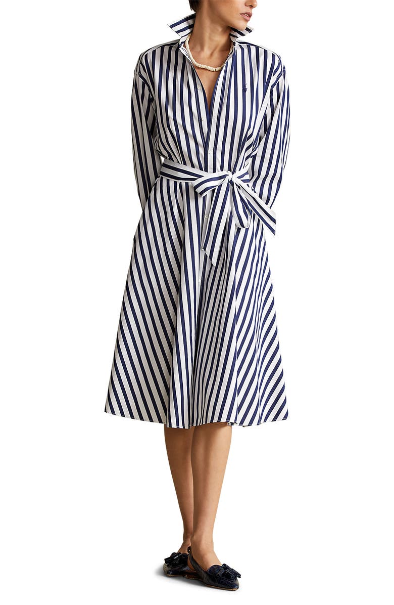 Polo Ralph Lauren Stripe Cotton Shirtdress, Main, color, 