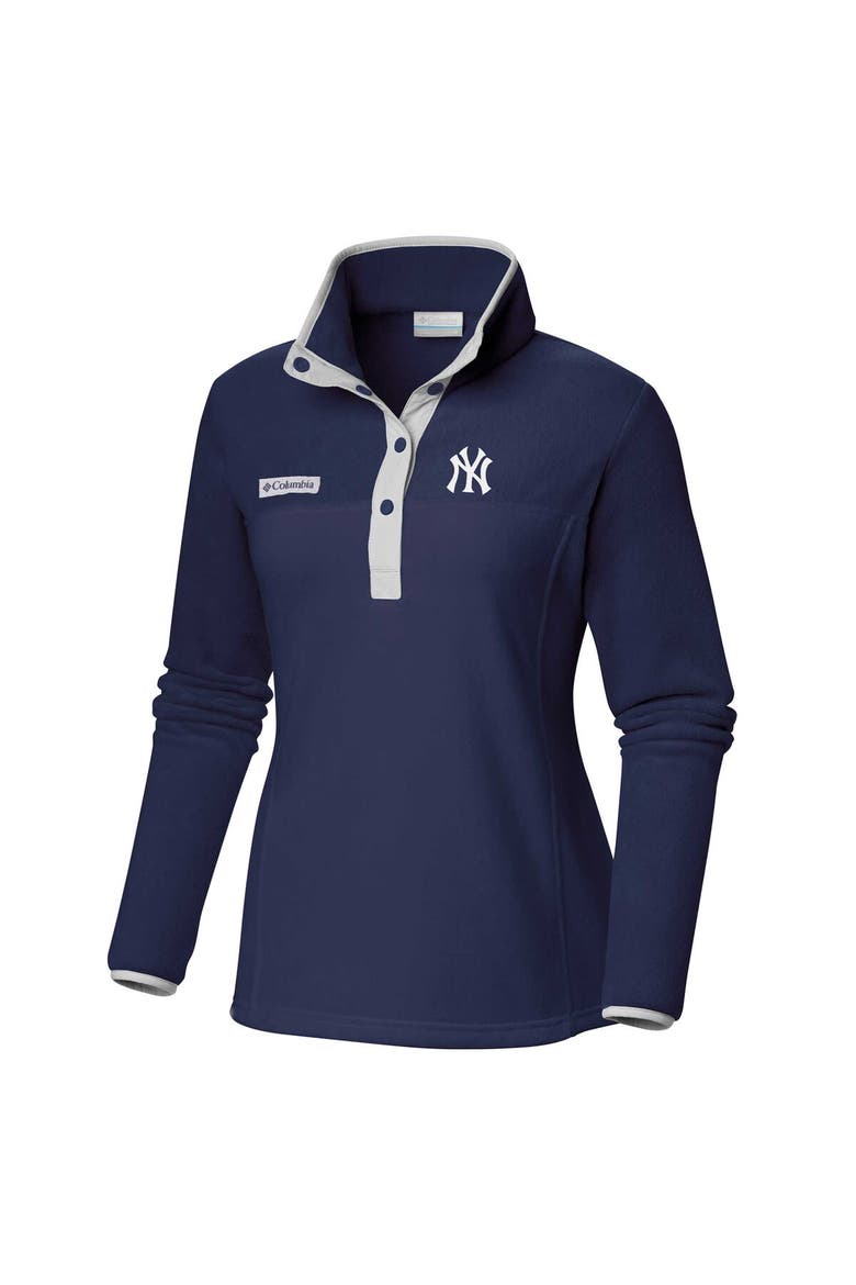 Women's Columbia  Navy New York Yankees Benton Springs Half-Snap Sweatshirt, Alternate, color, Navy