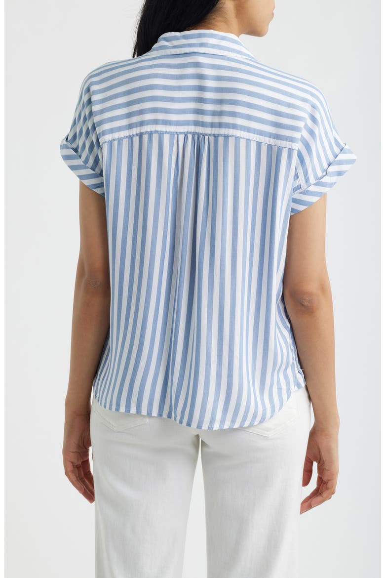 Darby Short Sleeve Button-Up Shirt, Alternate, color, SLATE BLUE