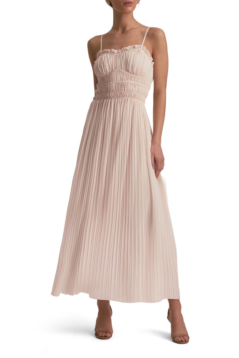 The Best Dressed Guest Pleated Maxi Dress, Main, color, ROSEWATER