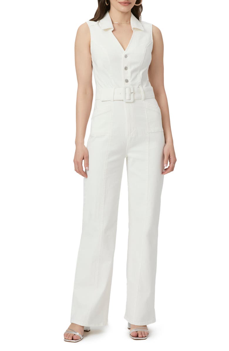 PAIGE Sasha Belted Denim Jumpsuit, Main, color,