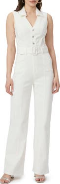 PAIGE Sasha Belted Denim Jumpsuit