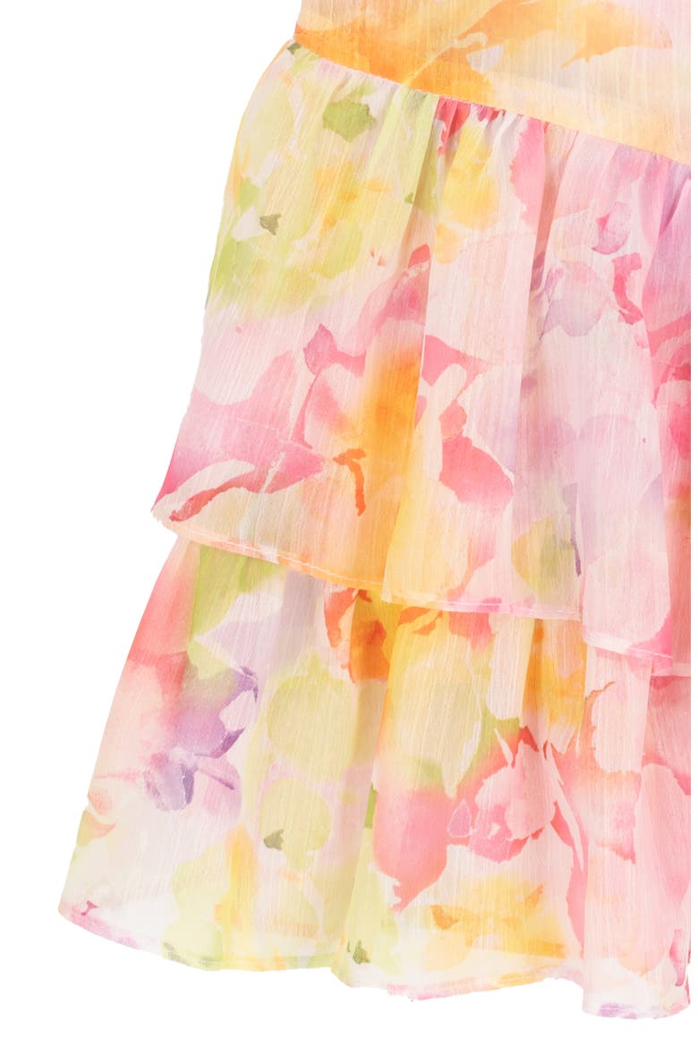 Kids' Chiffon Party Dress, Alternate, color, PINK MULTI