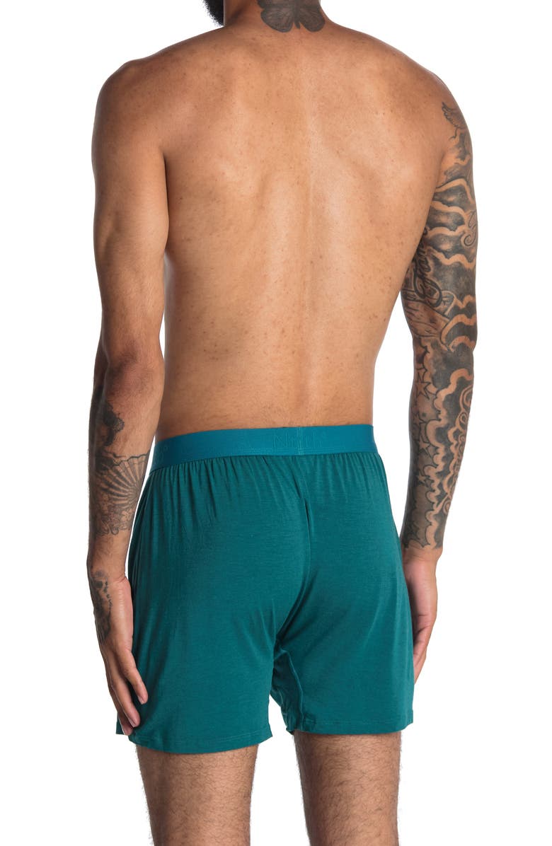 NTH DEGREE Heathered Teal Micro Modal Boxers | Nordstromrack