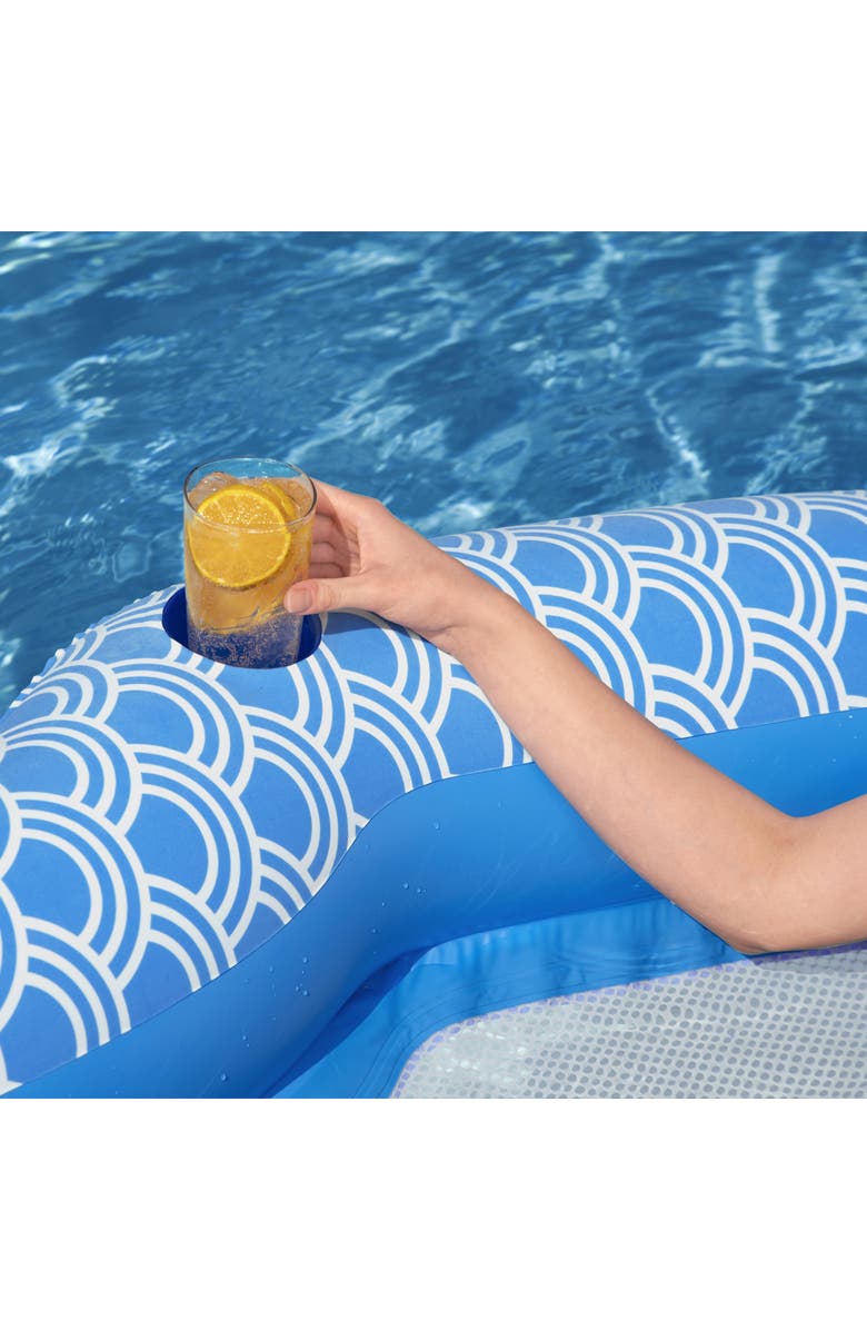 H2OGO! Comfort Plush Inflatable Lounge, Alternate, color, Blue