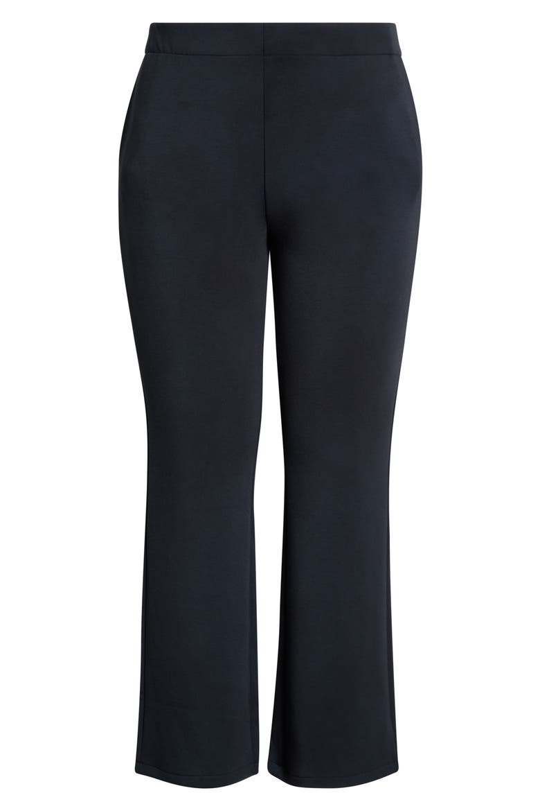 Flare Leg Scuba Pants, Alternate, color, BLACK