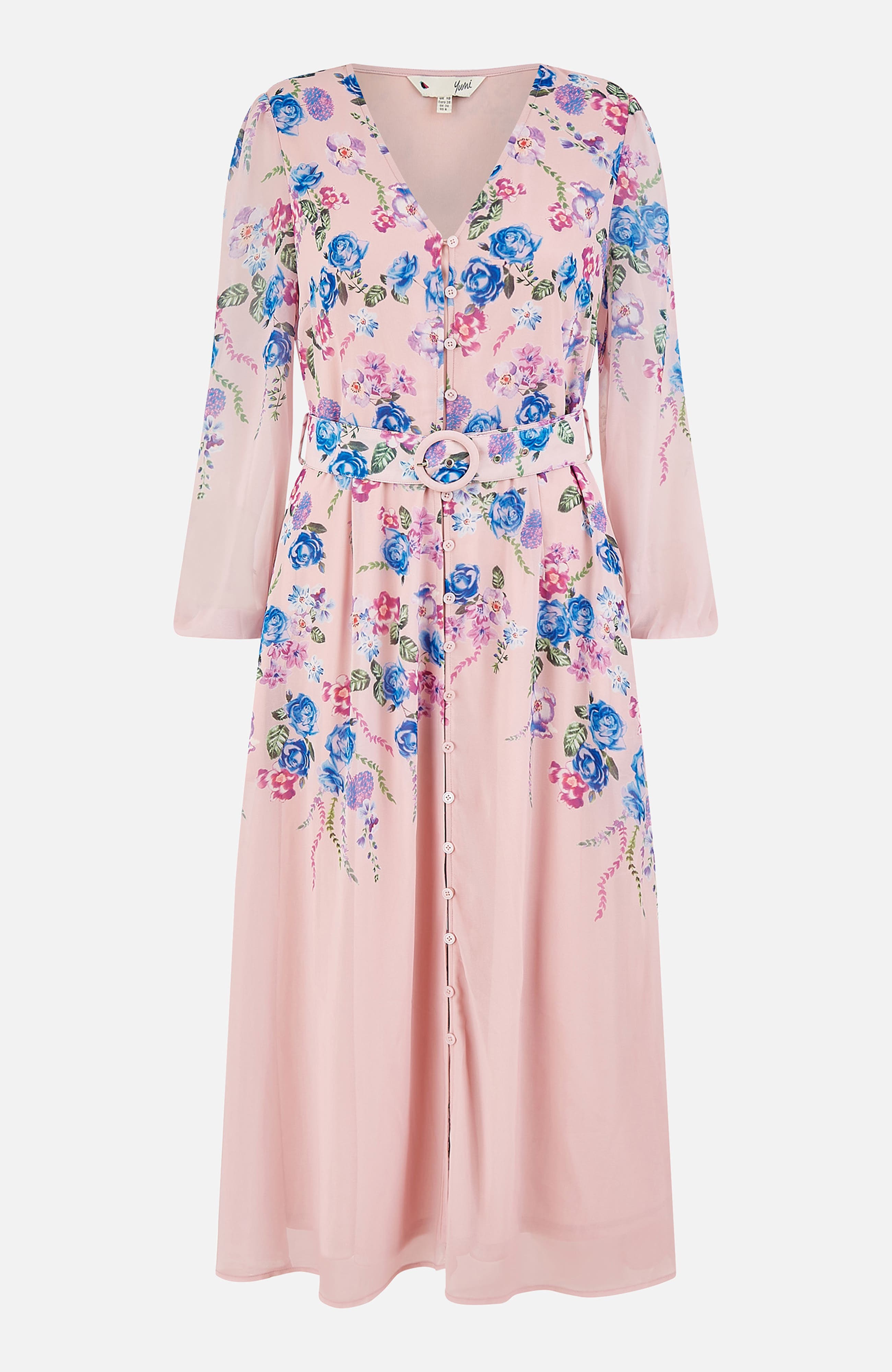 Belted Floral Midi Dress - image 4