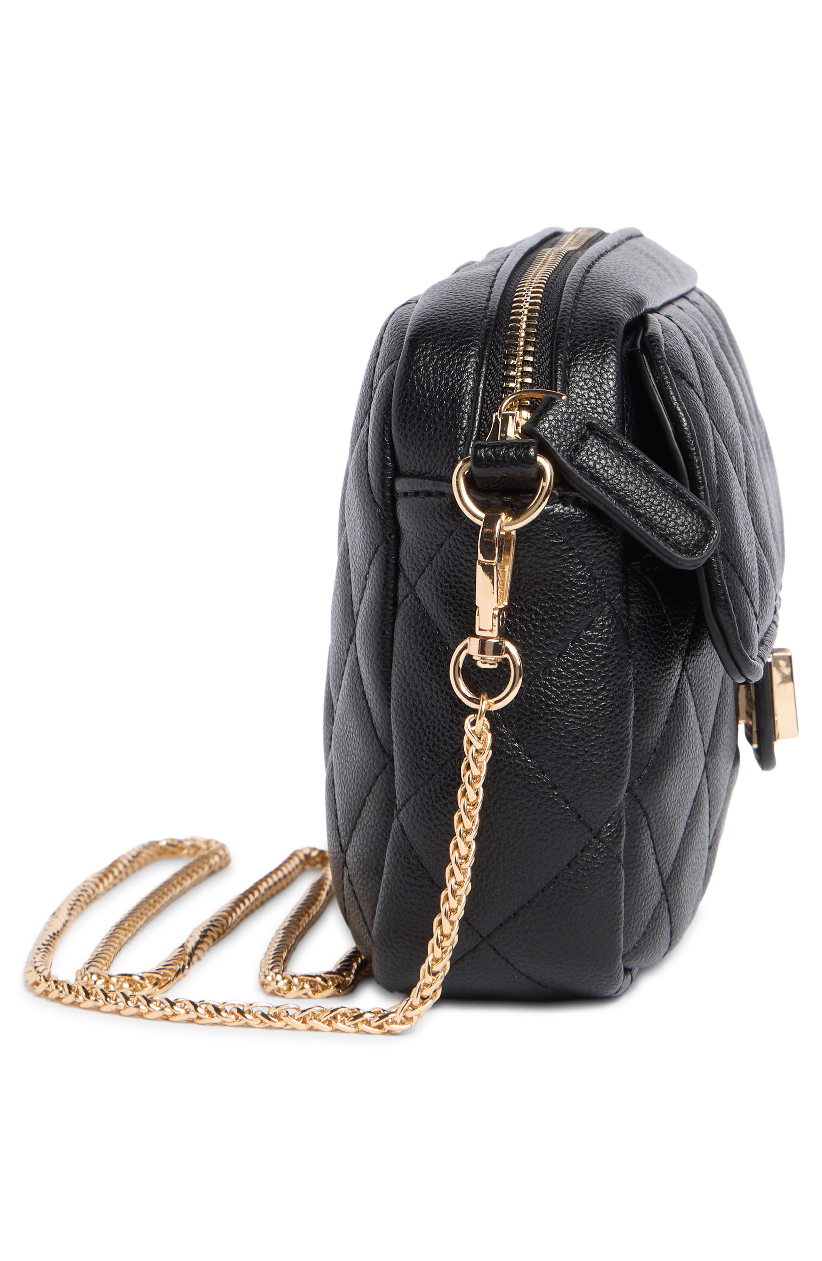 URBAN EXPRESSIONS HANDBAGS Quilted Crossbody Bag, Alternate, color, Black