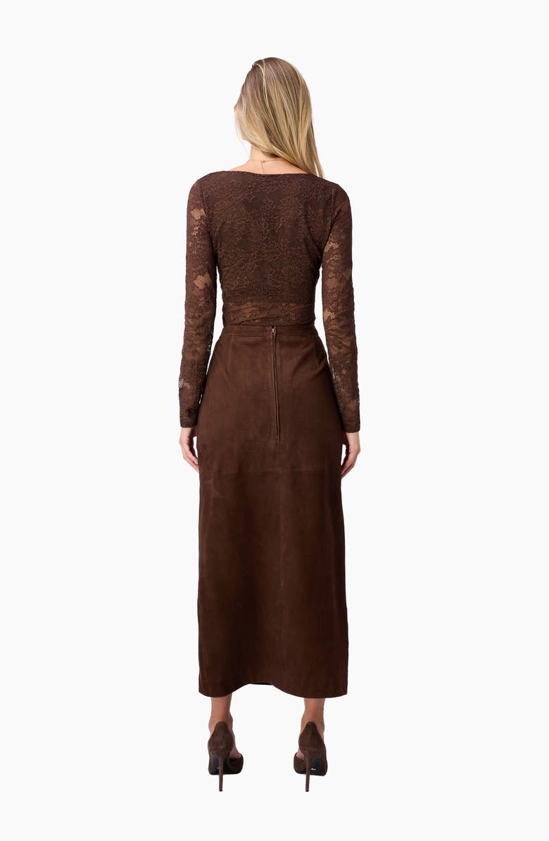 CAMI NYC Nami Lace Bodysuit, Alternate, color, Sable