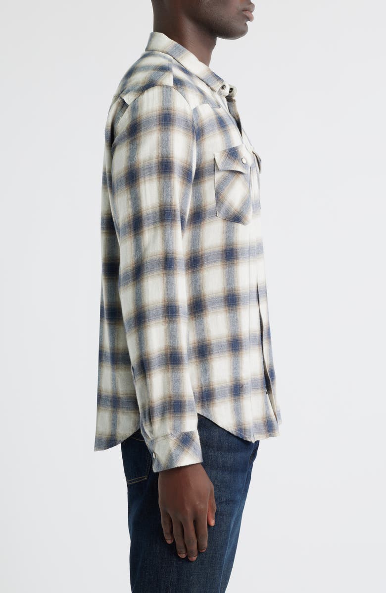 Rails Roy Relaxed Fit Snap-Up Shirt, Alternate, color, Wheat Marine Heather