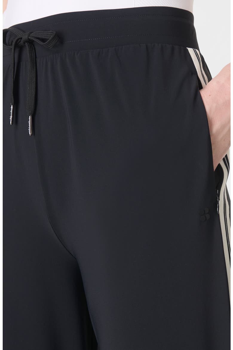 Explorer Side Stripe Wide Leg Pants, Alternate, color, BLACK