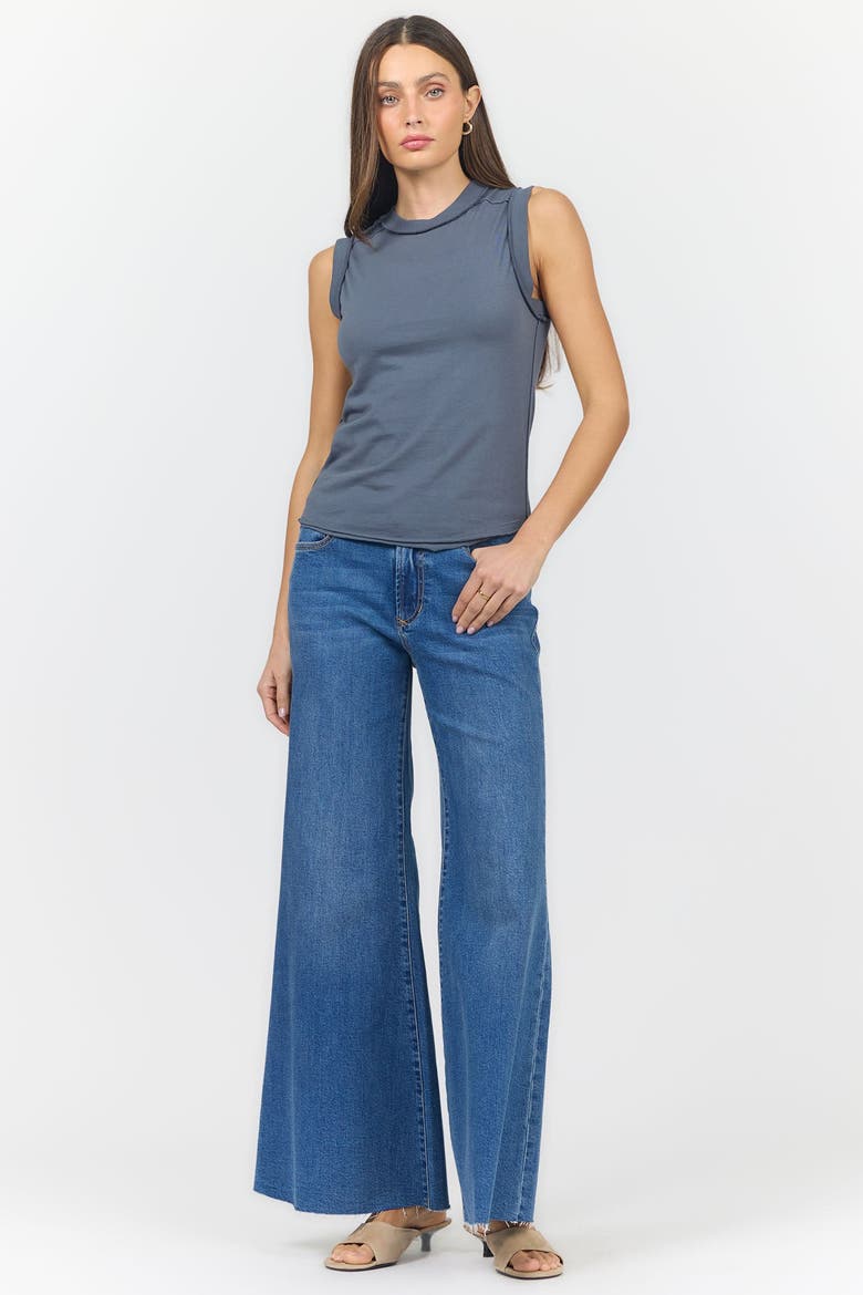 Zo Crew Neck Vintage Jersey Tank, Alternate, color, Turbulence